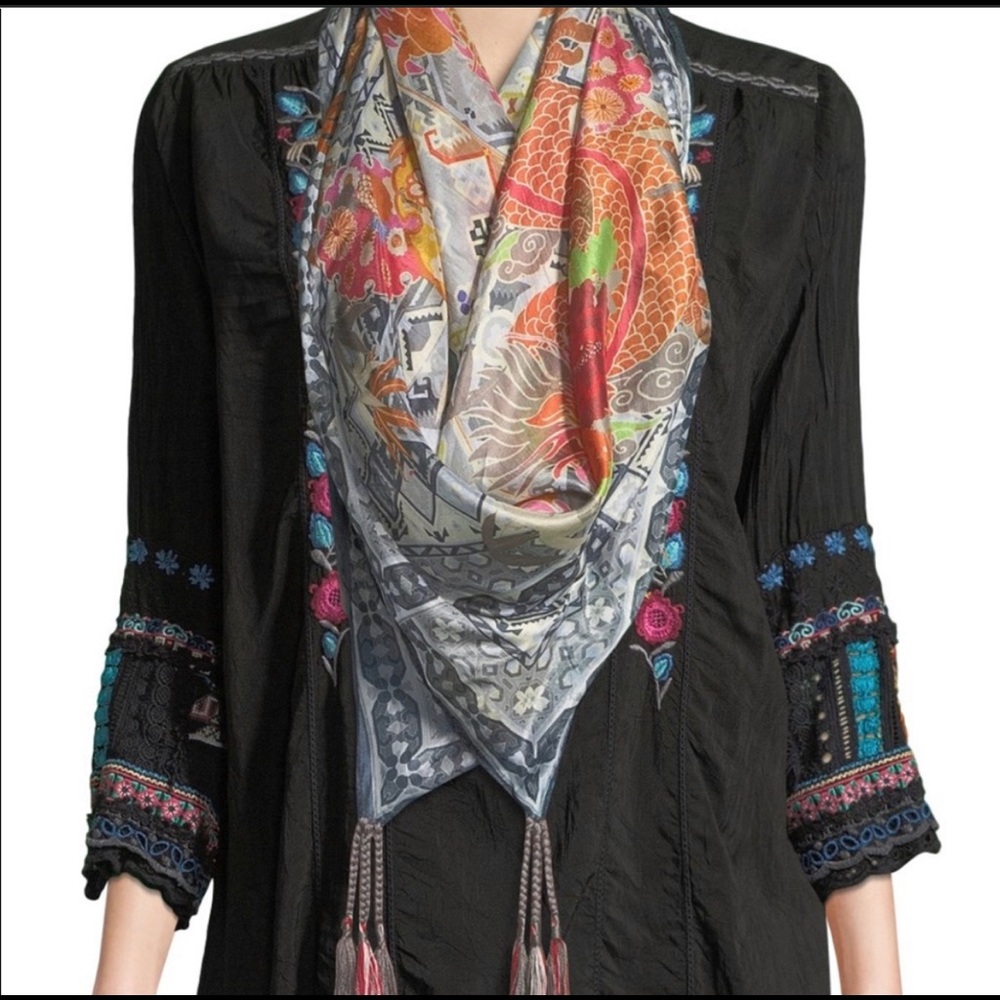 Johnny Was Dralion Silk Scarf